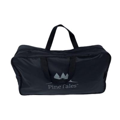 China Recyclable Custom Logo Eco Friendly Polyester Pillow Storage Nylon Zipper Bag For Bedding for sale