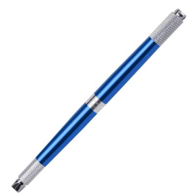 China Stainless steel permanent blue tattoo microblading pen for permanent makeup eyebrow for sale