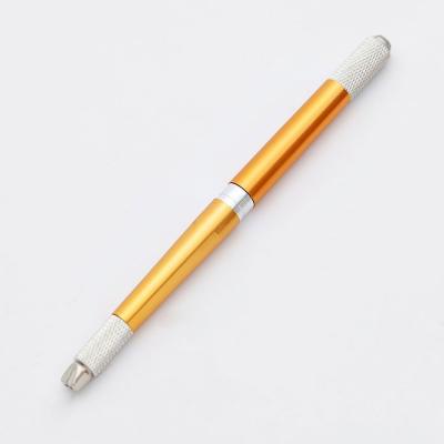 China Gold Stainless Steel Permanent Universal Microblading Pen For Eyebrow Eyeline Lips Tattoo MTS for sale