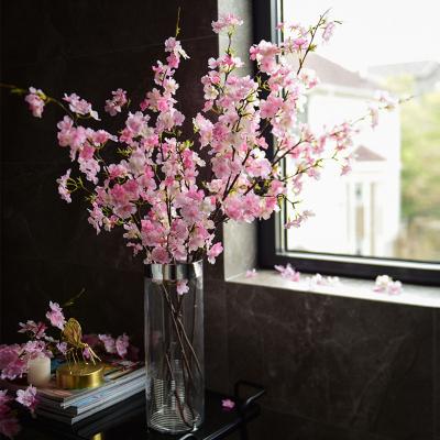 China Wedding Cherry Blossom Floral Stems Branches Decor Cherry Flower Artificial Large Silk Flower Tree Event Concert Stems For Wedding Table Centerpiece for sale