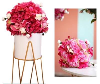 China Colorful Balls Party/Wedding/Artificial Silk Rose Kissing Hanging Flower Centerpieces Newcomer Home Decoration For Wedding for sale