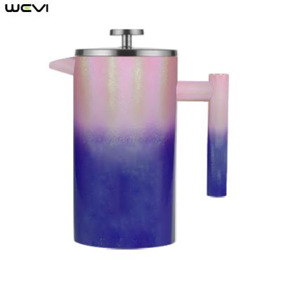 China WITH LID WeVi 1000ml Stainless Steel Coffee Maker French Press With Extra Filter for sale