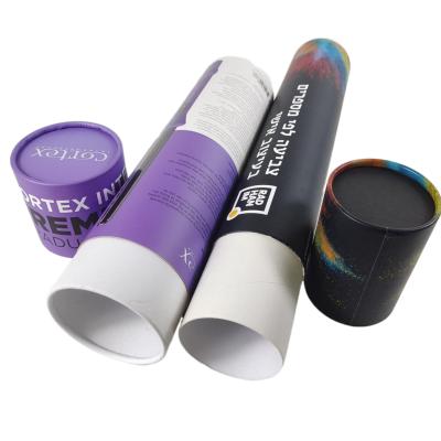 China Custom Recyclable Printing Paper Tube Box Tube Packaging Box For Paints Designs Decorative Stickers Tube Box Retail Packaging for sale