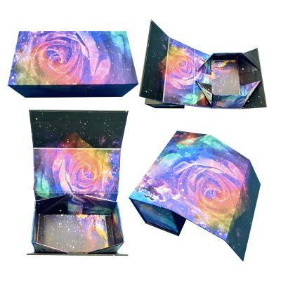 China Reused Foldable Magnetic Collapsible Gift Box Packaging Materials Custom Gift Wrapping Paper Boxes For Retail for sale