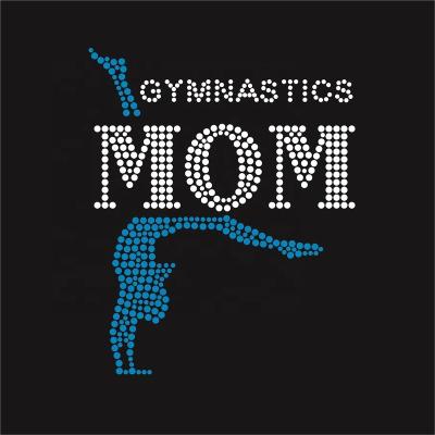 China Environment Inspection Gym Mom Hot Fix Crystal Patches For Sportswear for sale