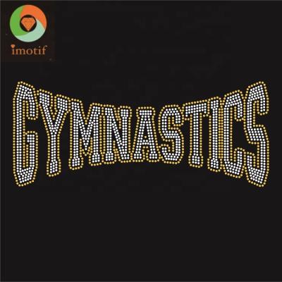 China Flatback Gym Hotfix Iron On Rhinestone Transfer For Bling Custom Sportswear for sale