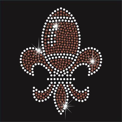 China Wholesale Eco - Friendly Hotfix Rhinestone Pattern Football Fleur De Lis for sale