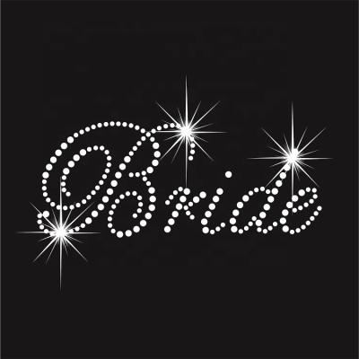 China Eco - Friendly Bride Hot Fix Clear Rhinestone Transfer For Apparel for sale