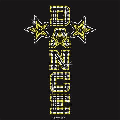 China Dancing Stars Eco-Friendly Rhinestone Transfers Hot Pattern Fix Applique for sale