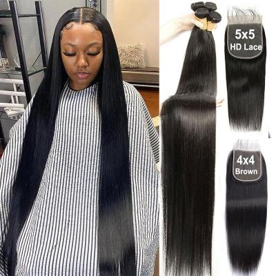 China Water Wave Hair Extensions Hair Wholesale Cuticle Aligned Hair Bundles With Lace Closure Brazilian Weave Wholesale Price for sale