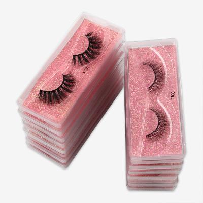 China 101 Series Natural Soft Fiber 3D False Eyelashes Lashes 16MM Handmade Lashes Vendor Private Label Faux Mink DIY Full Strip Lashes for sale