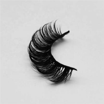 China Natural soft russian striplashes winged mink 15mm faux mink full strip lashes russian strip lashes C d curl strip lashes for sale