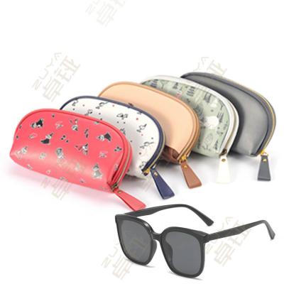 China Kids Customized Leather Zipper Eyeglasses Promotion Gifts Sunglasses Case PU Optical Reading Case Bag for sale