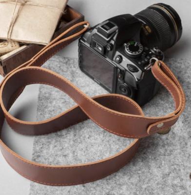 China Custom Used Camera Bag Leather Strap Soft Shoulder Sling Belt Camera Leather Strap for sale