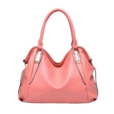 China Lady Custom Luxury Women Solid Color PU Leather Handbags Women Tote Bags for sale