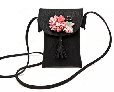 China Shockproof Customize New Mini Style Solid Color PU Leather Girls Phone Purse Wallet Cross - Body Cell Phone Shoulder Bag for sale