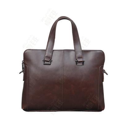 China Comfortable High quality custom waterproof business laptop bag vintage genuine leather lawyer briefcase for men for sale