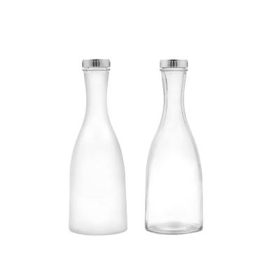 China Wholesale 400ml factory outlet frost clear color glass round shape custom empty bottle with for wine drink for sale