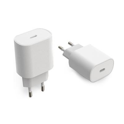 China Mobile Phone USB PD 20W Wall Charger Adapter Quick Type C Fast Charger For iPhone USB C PD Power Charger With Cable for sale