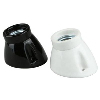 China Screw E27 Tiled glazed porcelain lamp holder. for sale