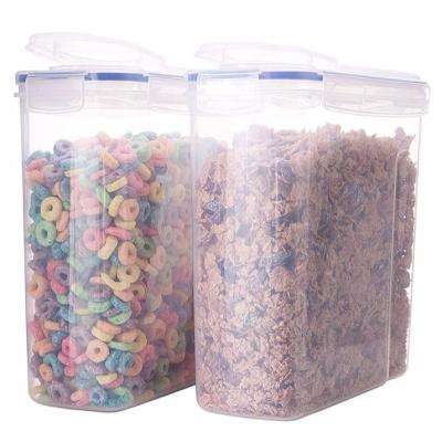 China Freshness Preservation Transparent Airtight Cereal Dry Food Storage Container Set for sale