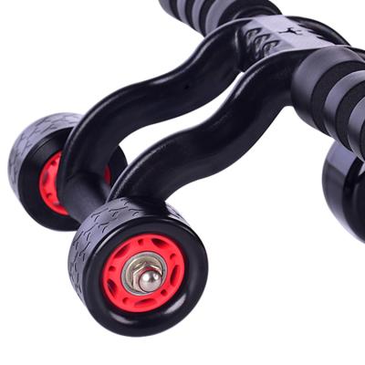 China Portable Home Fitness Equipment ab 4 Wheels Springback Roller Body Abdominal Training Equipment ab Carver for sale