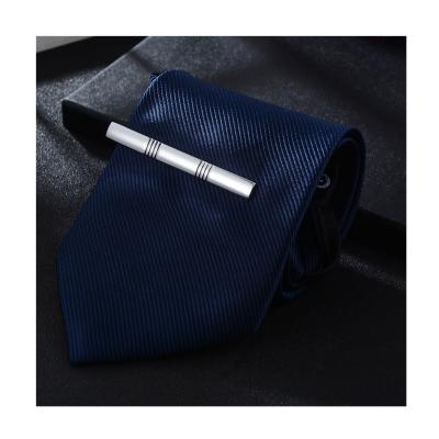 China Customized Silver Plated Mens Shirt Accessories Wholesale Tie Clip Personalized Luxurious Business Wedding Formal Dedicated Tie Clips For Men for sale