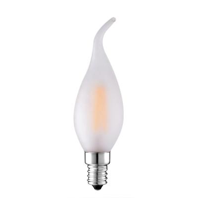 China Residential Hot Sales E12 E14 4W C35 LED Filament Flame Candle White Frosted Light Bulb for sale