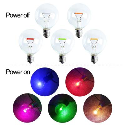 China Multi-Color Waterproof Theme Park 0.5w E12 G40 LED Filament Light Bulb for sale