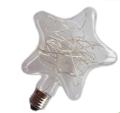 China Residential Star Shape Chinese Clear Glass Copper Wire Factory Starry Led Light Bulb for sale