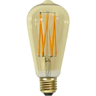 China Residential Vintage Retro Edison 6W ST64 Straight LED Filament Light Bulb for sale