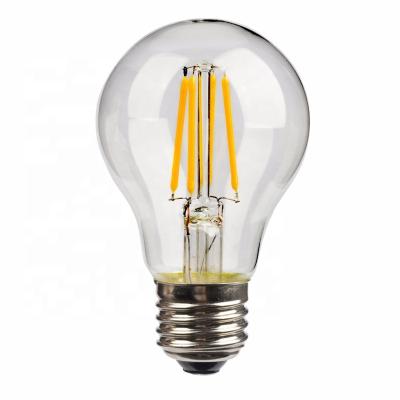 China B22 E26 E27 230V 220V 4W A19 A60 LED Filament Residential Warm White Light Bulb for sale