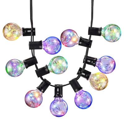 China Residential Outdoor Spherical Waterproof RGB G40 E12 10W Edison Merry Christmas String Light for sale