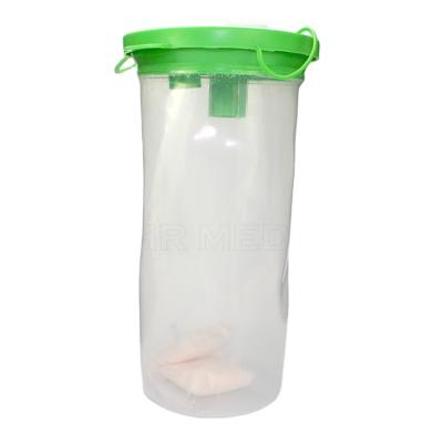 China Avoid Contamination and Disease Transmission Hospital Vacuum 1L Negative Pressure Disposable Drainage Suction Bottle with Check Valve and Anti - Flow Reverse Valve for sale