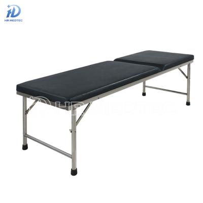 China Factory Price Black Traditional Medical Examination Table Hospital Adjustable Examination Bed For Sale for sale