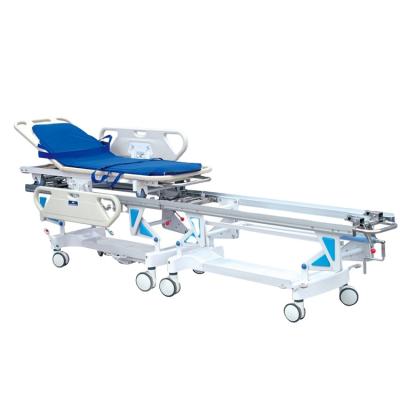 China Hospital Clinic Factory Wholesale Price Emergency ABS Hospital Equipment Ambulance Medical Stretcher Trolley for sale