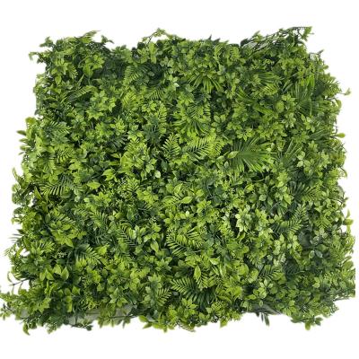 China Artificial Wall Decoration Outdoor And Indoor Synthetic Grass Panels Plastic Grass Green Plants Wall For Decoration for sale