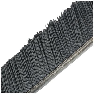 China Nylon Trims Aluminum Alloy Strip Cleaning Brush for Door and Window Strip Cleaning Brush for sale