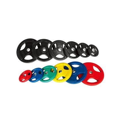 China Diameter Home Gym Large Hand Hole 5cm Hand Hole Counterweight Piece Barbell Dumbbell Use Plate Set Color for sale