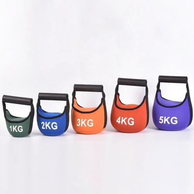 China Wholesale Universal Neoprene Home Soft Competition Weightlifting Workouts Adjustable Gym Resistance Bands Sand Kettlebell Soft Bag for sale