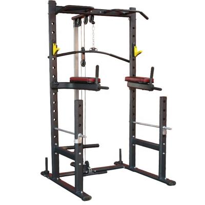 China Universal Home Fitness Equipment Professional Gym WEIGHTS STRETCH Power Rack with Cable Multifunctional Gym Cage for sale