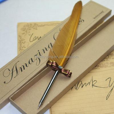 China Agriculture 2019 hot sale cheap quill pen ball pen gift sets for wedding gifts, decoration for sale