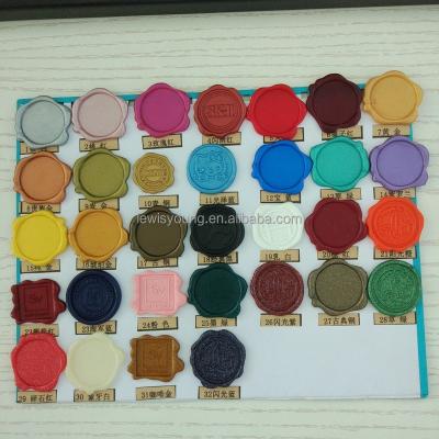 China Decoration Letter Wax Seal Adhesive Sticker With 32Color For Custom Shape Logo for sale