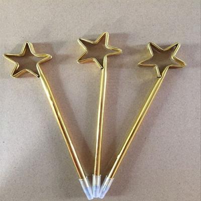 China Promotional Pen Star Shape Plastic Pen Made Of PET With Gold Stamping for sale