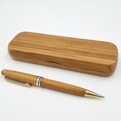 China Fluently writing calligraphy bamboo pen ballpoint pen made of bamboo cheap fancy personalized promotion for sale