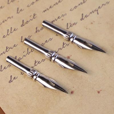 China Fluently Writing Punk Style Feather Pen Set Seeds Calligraphy Pen 5 Replacement The Silver Seeds for sale