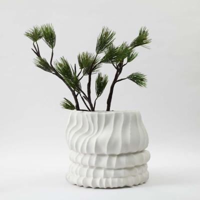 China Art Decor Floor Vase Handmade Irregular Luxury Matte White Nordic Home Decoration large for sale