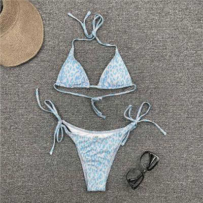 China 2021 New Summer Style Dye Tie Bikini Set Luxury Strappy Bikini Set Breathable Swimwear For Women for sale