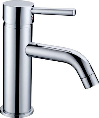 China Wash Hand Chrome Plated Single Lever Mixer Taps / Single Hole Lavatory Faucet for sale