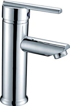 China Deck Mounted Single Lever Mixer Taps Chrome Ceramic For Bathroom Basin for sale